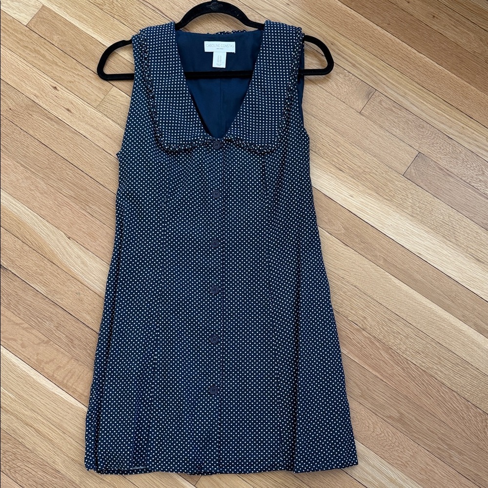 ElNavy Blue Polka Dot Dress